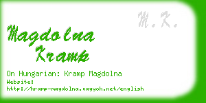 magdolna kramp business card